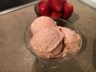 Rhubarb and strawberry ice cream