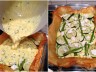 Feta cheese, zucchini and asparagus tart